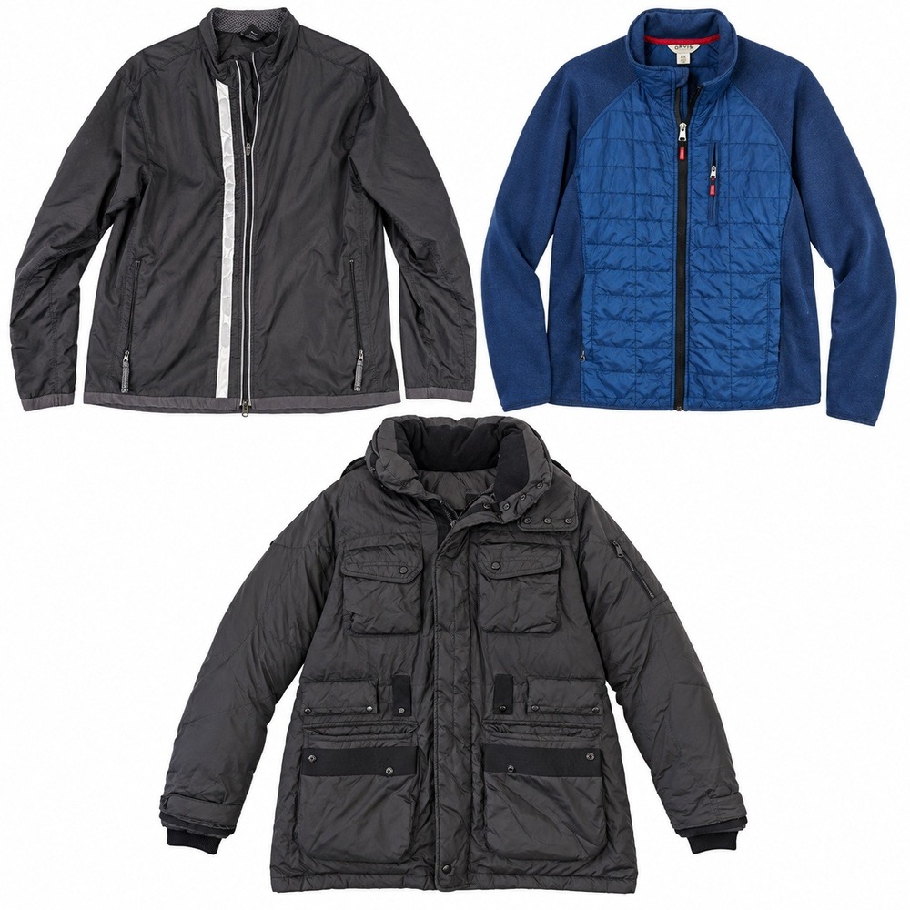 Mixed Brands Lot of 3 Men's M Jackets & Outerwear Nike Orvis Hybrid Long Sleeve